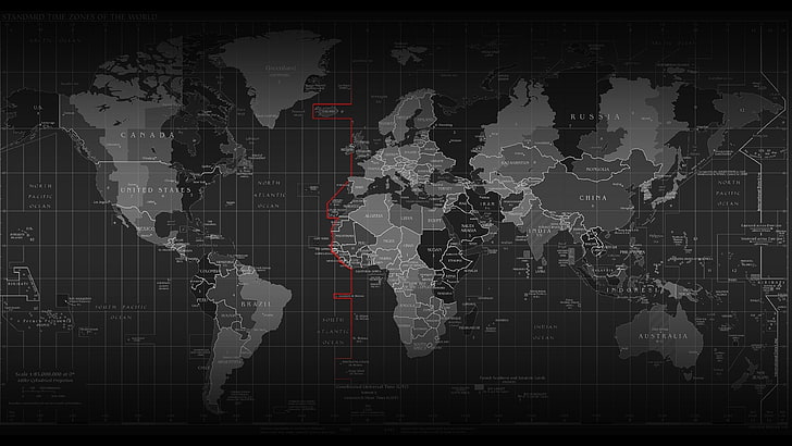 mapa, mapa mundial, tecnología, mundo, escáner, digital, zona horaria, blanco y negro, atmósfera, oscuridad, monocromo, oscuro, continente, continente, gráficos, Fondo de pantalla HD