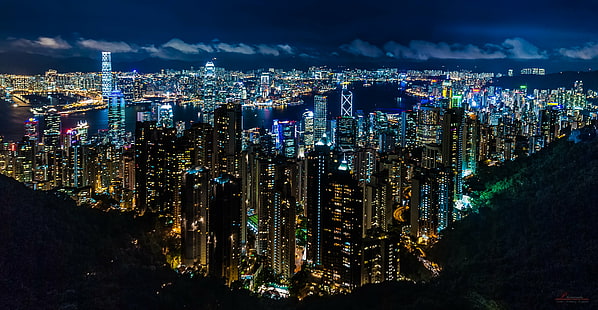 въздушна фотография на градски пейзаж, Хонг Конг, Хонг Конг, Хонконг, Нощи, въздушна фотография, градски пейзаж, небе, нощ, ноктурна, силует, Хонг Конг, сгради, облаци, светлини, светлина, небостъргач, връх Виктория, Шим, Ца, Шуй , залив, nikon d80, сигма, горила, дълга експозиция, детайл, full hd, windows xp, vista, siete, ocho, осем, седем, iphone, ipad, ipod, fondo, de, скрийнсейвър, фон, работен плот, apple mac , Creative Commons, Джеймс Бонд, архитектура, град, на открито, крайбрежие, вода, здрач, снимка, граница, панорама, панорама, панорама, панорама, градски Skyline, Азия, център на града, градска сцена, планински връх, Китай - Източна Азия известно място, сграда Екстериор, HD тапет HD wallpaper