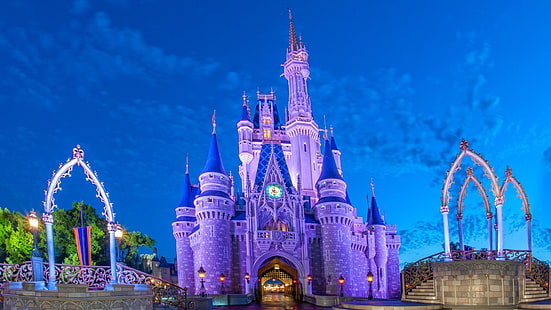 Disney, Walt Disney World, Castle, Cinderella Castle, Florida, HD wallpaper HD wallpaper