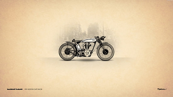 papel pintado de la motocicleta, motocicleta, vintage, Fondo de pantalla HD HD wallpaper