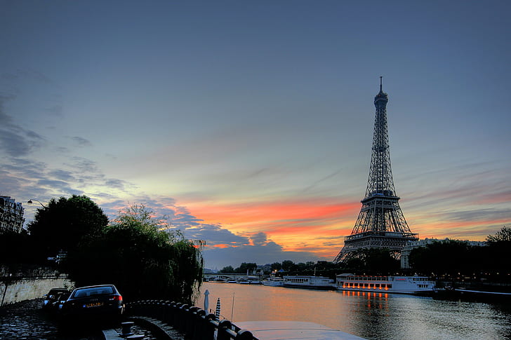 Эйфелева, Франция, Париж, башня, 4к, HD, HD обои