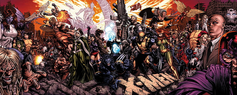 X-men цифрови тапети, X-Men, комикси, комикси, Marvel Comics, HD тапет HD wallpaper