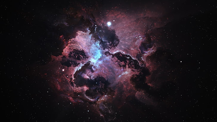 illustrazione della galassia, nebulosa, spazio, arte spaziale, Sfondo HD