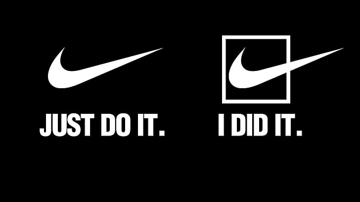 Nike logo, Nike, task, humor, HD wallpaper