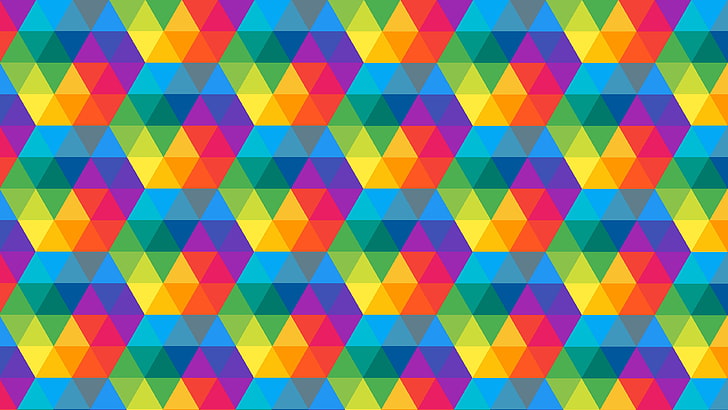 multicolored wallpaper, pattern, colorful, shapes, HD wallpaper
