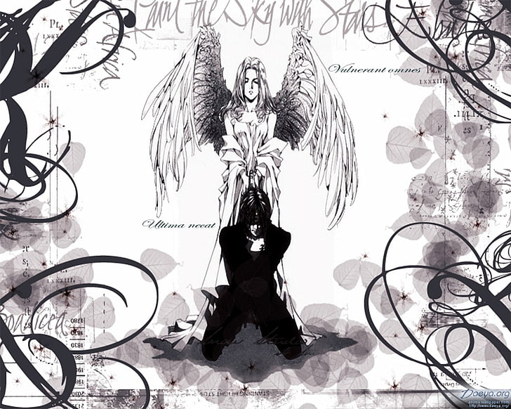 иллюстрация ангела, аниме, святилище ангела, HD обои
