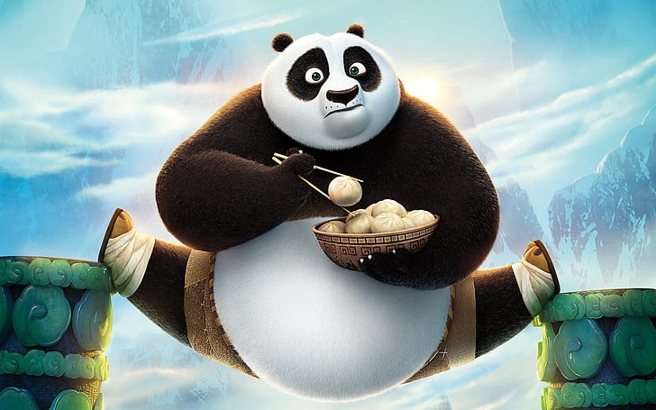 Ilustración de Kung Fu Panda, kung fu panda, kung fu panda 3, panda, Fondo de pantalla HD