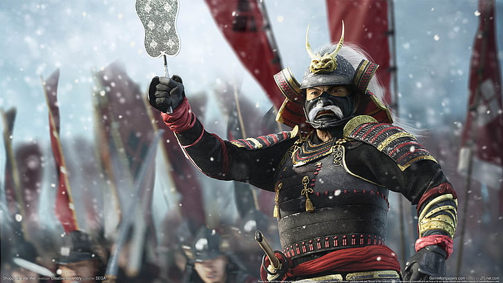 costume de samouraï noir et rouge pour hommes, Japon, papier peint, jeu, shogun 2, guerre totale, stratégie, Fond d'écran HD