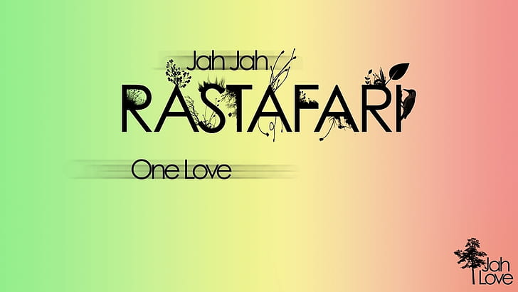 Rasta Rastafari HD, jah jah rastafari one love text, music, rasta, rastafari, HD тапет