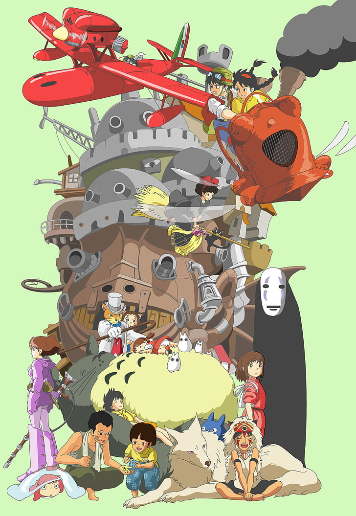 anime, Studio Ghibli, Wallpaper HD, wallpaper seluler