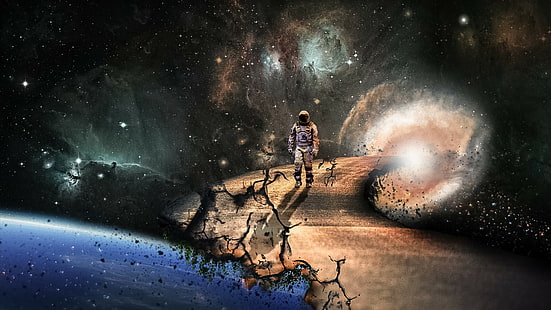 space, wormholes, Earth, time, Interstellar (movie), space art, road, HD wallpaper HD wallpaper