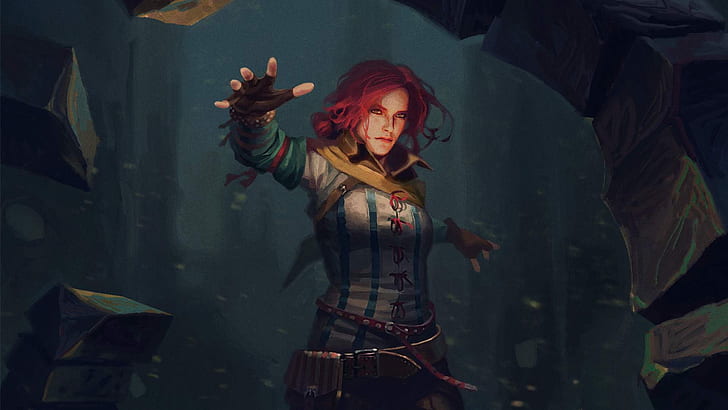konst, magi, Witcher, enchantress, witcher, Triss Merigold, Gwent: The Witcher Card Game, telekinesis, CD PROJEKT RED, gwent card, HD tapet