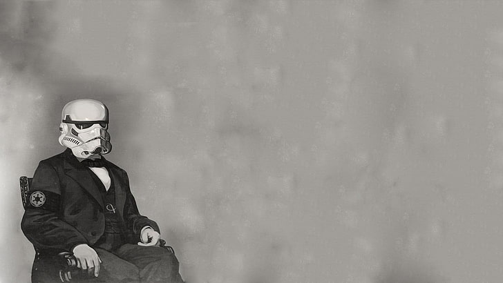 スターウォーズストームトルーパーイラスト デジタルアート スターウォーズ ストームトルーパー 黒 白 影 Hdデスクトップの壁紙 Wallpaperbetter