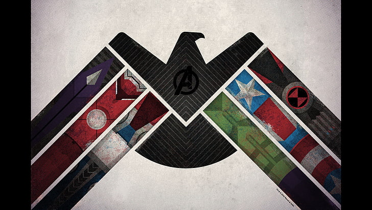 Ilustrasi simbol burung Nazi, The Avengers, superhero, Wallpaper HD