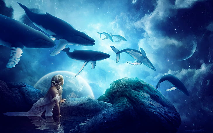 dark Fantasy, Dream (character), Whale, HD wallpaper