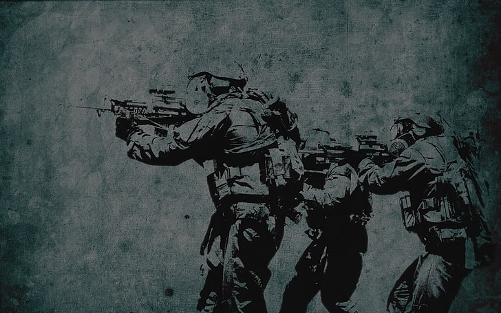 sketsa prajurit, prajurit, militer, grunge, karya seni, Wallpaper HD