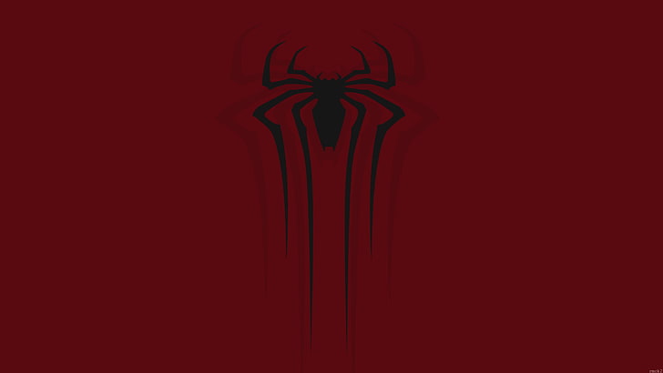 Marvel Spider-Man-logotyp, Spider-Man, vägg, Marvel Cinematic Universe, minimalism, HD tapet