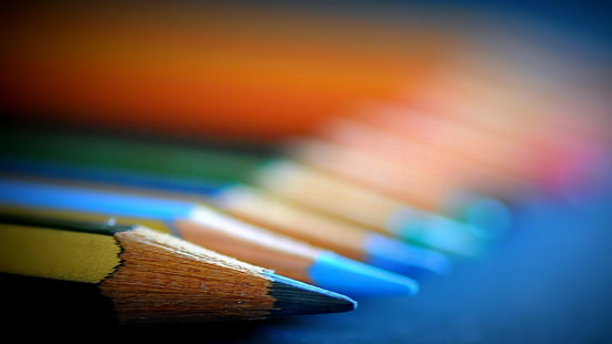 цветные карандаши, карандаши, разноцветные, HD обои HD wallpaper