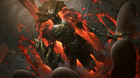 Pantheon (League of Legends), Liga der Legenden, Haut, Riot Games, Krieger, HD-Hintergrundbild HD wallpaper