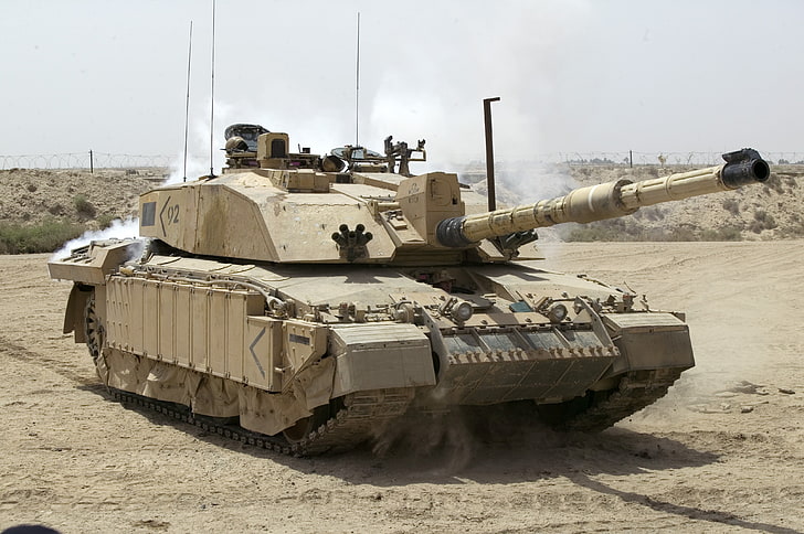 갈색과 흰색 보트 트레일러, 탱크, 군사, 도전자 2, FV4034 도전자 2, HD 배경 화면