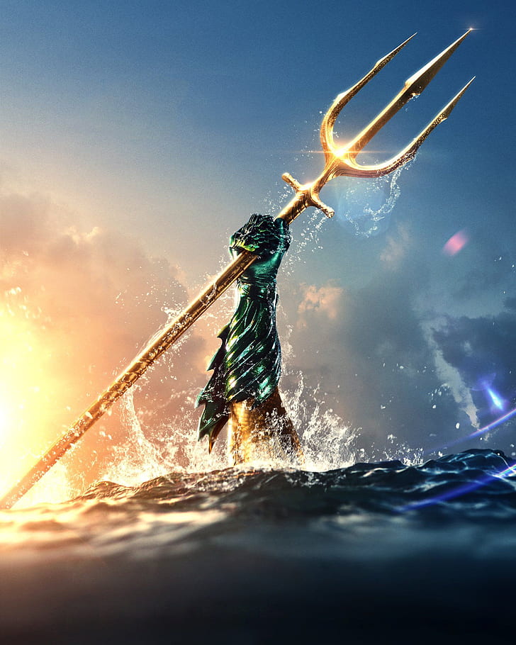 Nowy plakat Aquaman Movie, Tapety HD, tapety na telefon