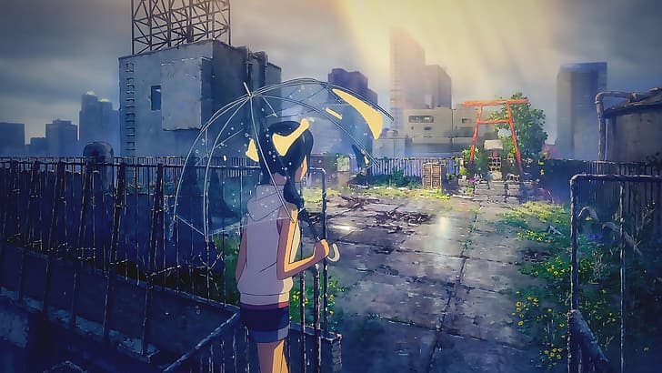 Tenki no Ko, anime, anime girls, Hina Amano, Makoto Shinkai, HD wallpaper