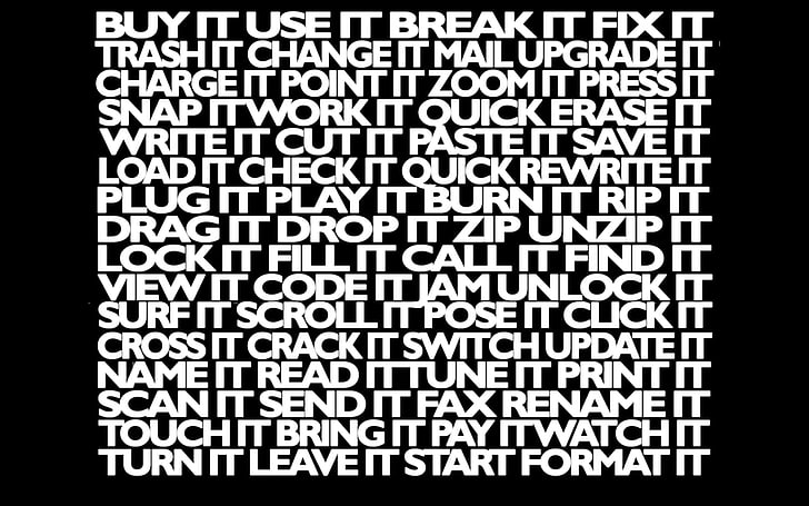 texto blanco, Daft Punk, tipografía, letras, fondo simple, fondo negro, Fondo de pantalla HD