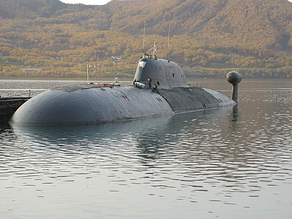 Akula, projeto 971 sub., Marinha russa, submarino, HD papel de parede HD wallpaper