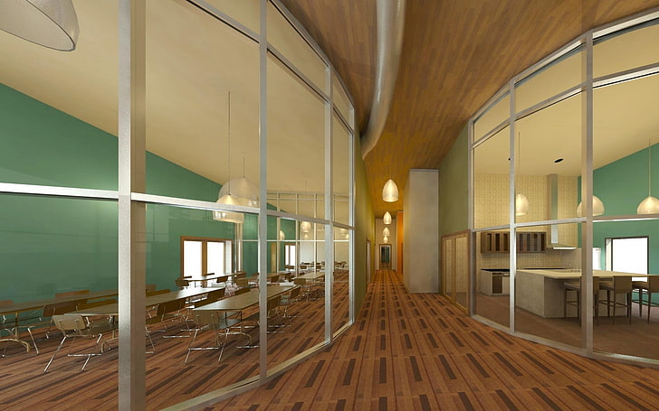 tavolo rettangolare in legno marrone lotto, interno, stile, design, casa, spazio pubblico, sala da pranzo, vetro, Sfondo HD