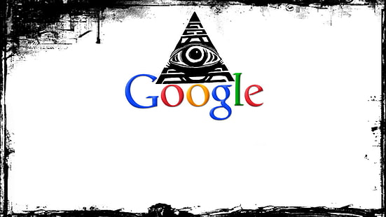 Illustration Google, espions, yeux, Illuminati, Google, pyramide, Fond d'écran HD HD wallpaper