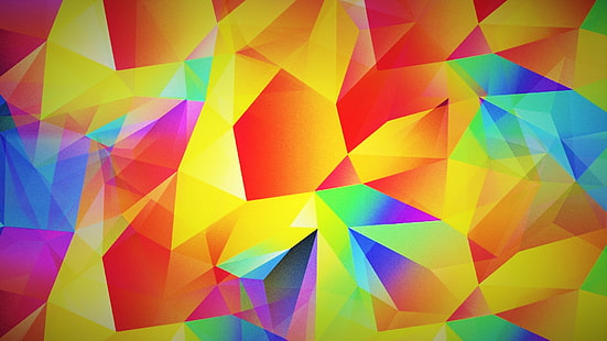 abstrait, bleu, jaune, rouge, rose, violet, orange, coloré, Fond d'écran HD HD wallpaper