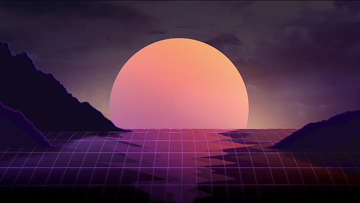 The sun, Music, Star, Background, Art, 80s, 80's, Synth, Retrowave, Synthwave, New Retro Wave, Futuresynth, Sintav, Retrouve, Outrun, Sfondo HD