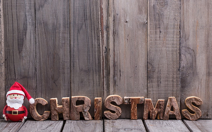Weihnachten, Neujahr, Holzoberfläche, HD-Hintergrundbild