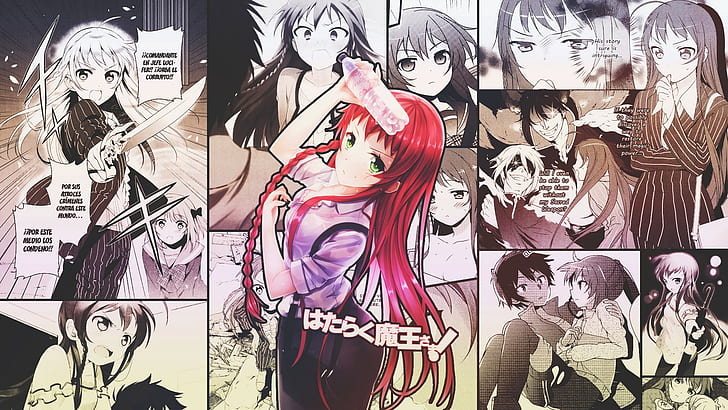 Hataraku Maou-sama !, gadis anime, Yusa Emi, Wallpaper HD