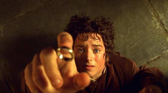 Penguasa Cincin, Penguasa Cincin: Persekutuan Cincin, Elia Wood, Frodo Baggins, The One Ring, Wallpaper HD HD wallpaper