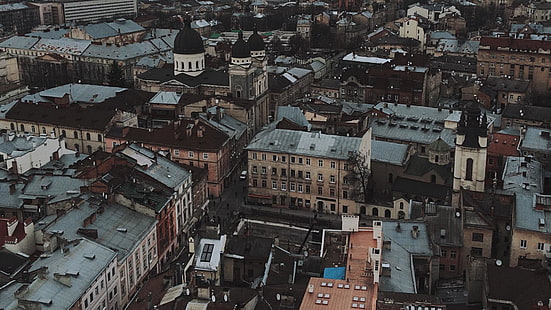 lviv, stadsbild, utsikt, HD tapet HD wallpaper