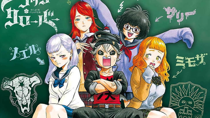 Anime, Black Clover, Asta (Black Clover), Mimosa Vermillion, Noelle Silva, Sally (Black Clover), HD tapet