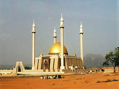Мечеть, белая мечеть, религиозная, мусульманская, мечеть, HD обои HD wallpaper