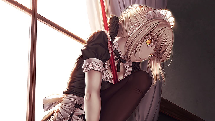 Fate Series, Fate / Stay Night, animeflickor, Saber Alter, HD tapet