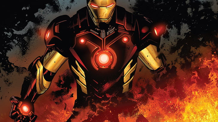 Iron Man Marvel HD, karikatür / çizgi roman, erkek, hayret, demir, HD masaüstü duvar kağıdı