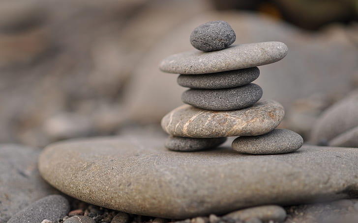 Stone Figurines, stacked stones, stones, background, HD wallpaper