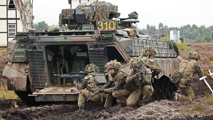 militer, tentara, Bundeswehr, kendaraan tempur infanteri, Wallpaper HD
