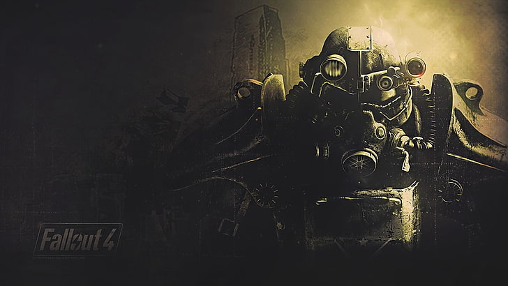Обложка игры Fallout 4, Fallout 4, фан-арт, силовая броня, Fallout, HD обои