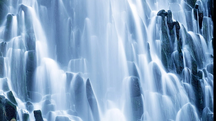 waterfalls photo, waterfall, water, nature, HD wallpaper
