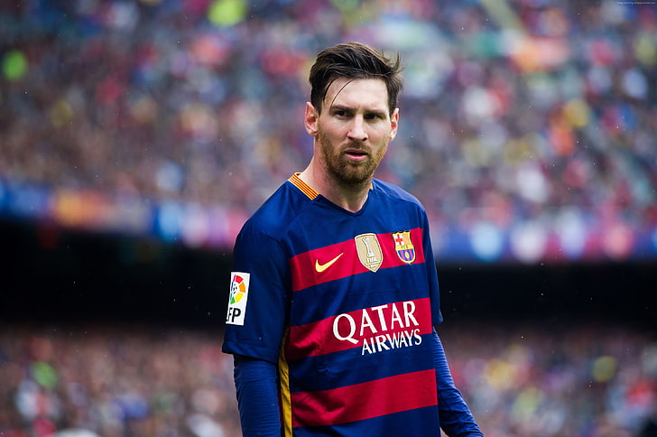 Barcelona, FCB, Lionel Messi, 4K, soccer, HD wallpaper