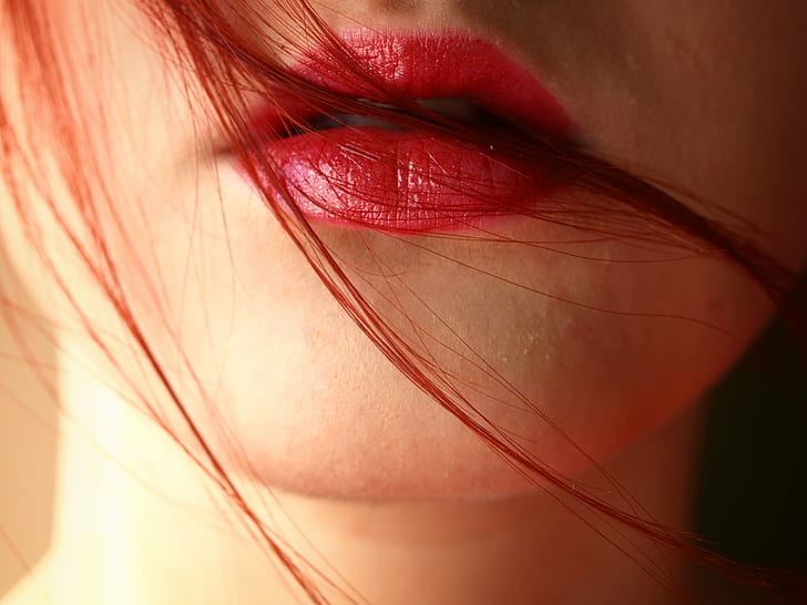 Perempuan lipstik merah, merah, Perempuan, lipstik, perempuan, kecantikan, Wajah manusia, close-up, perempuan, cantik, mode, orang-orang, Bibir manusia, sensualitas, Wallpaper HD