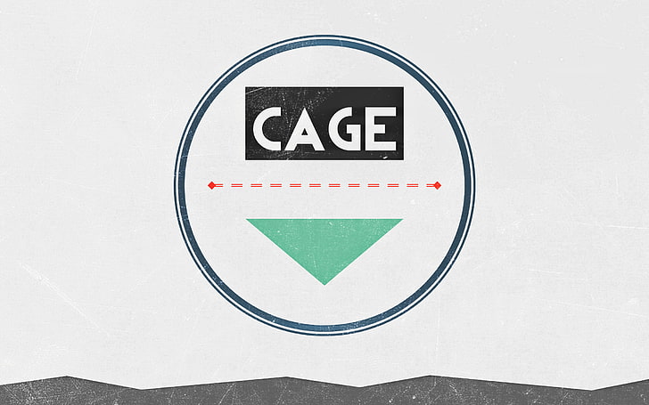 Cage logo, abstract, minimalism, vintage, circle, modern, web design, digital art, HD wallpaper