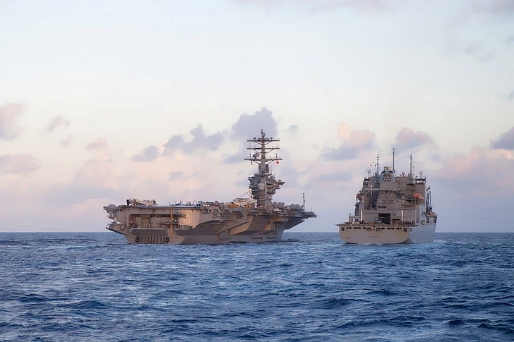 USS Nimitz, ćwiczenie Malabar 2017, Tapety HD