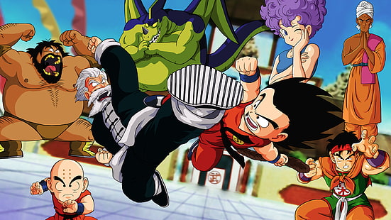 Anime DragonBall, Dragon Ball, Goku, Krillin (Dragon Ball), Master Roshi (Dragon Ball), Yamcha (Dragon Ball), Sfondo HD HD wallpaper