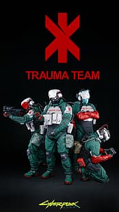 cyberpunk, Cyberpunk 2077, Trauma Team, วิดีโอเกม, วอลล์เปเปอร์ HD HD wallpaper
